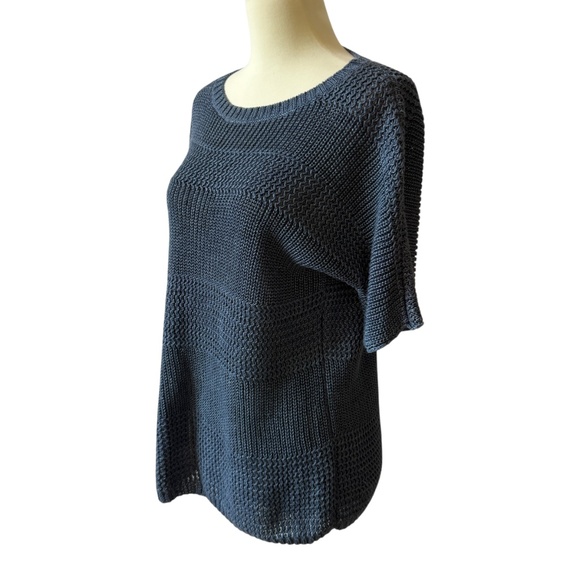 LAFAYETTE 148 NY HEMP SWEATER OPEN KNIT BREATHABLE LUXURY MINIMALIST MODERN S - Picture 3 of 11